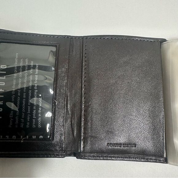 Vintage Perry Ellis Soft Genuine Leather Brown Wallet - Picture 10 of 12